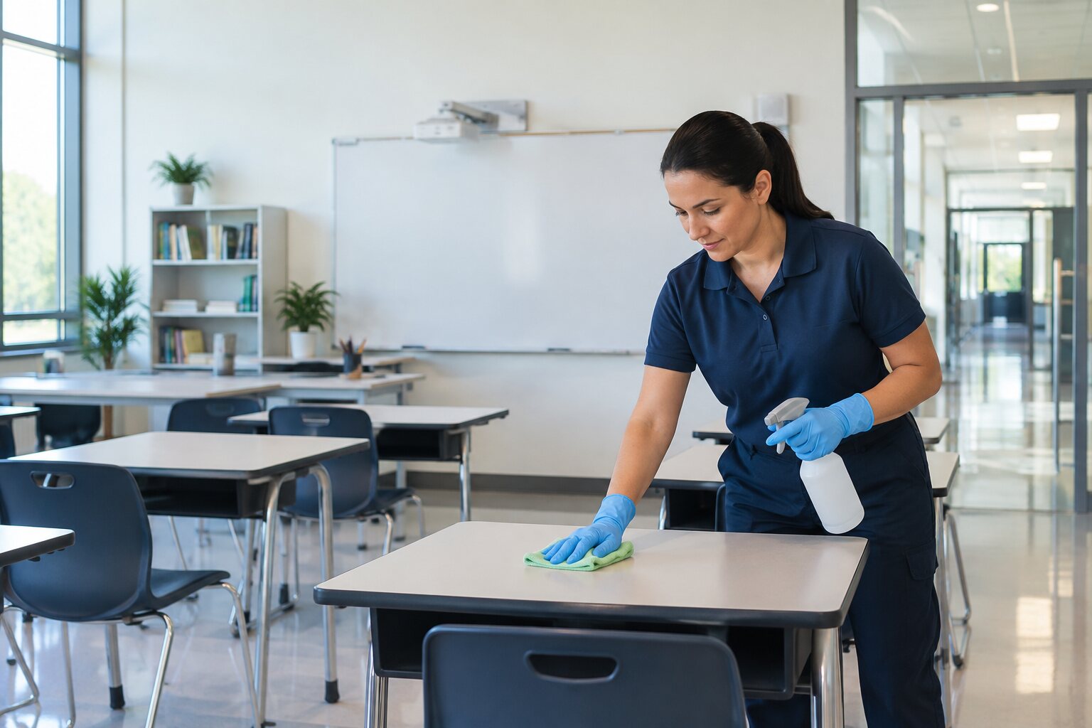 Professional classroom cleaning for schools and universities